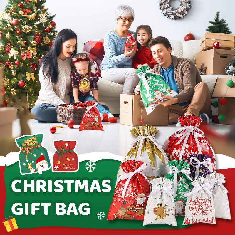 🎁🎅Reusable Christmas Gift Bag with Drawstring | Wrap Gifts in Seconds