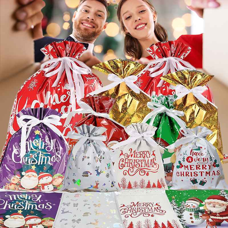 🎁🎅Reusable Christmas Gift Bag with Drawstring | Wrap Gifts in Seconds