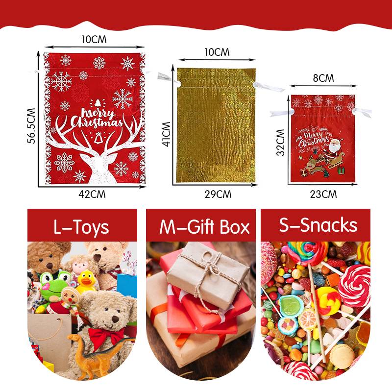 🎁🎅Reusable Christmas Gift Bag with Drawstring | Wrap Gifts in Seconds