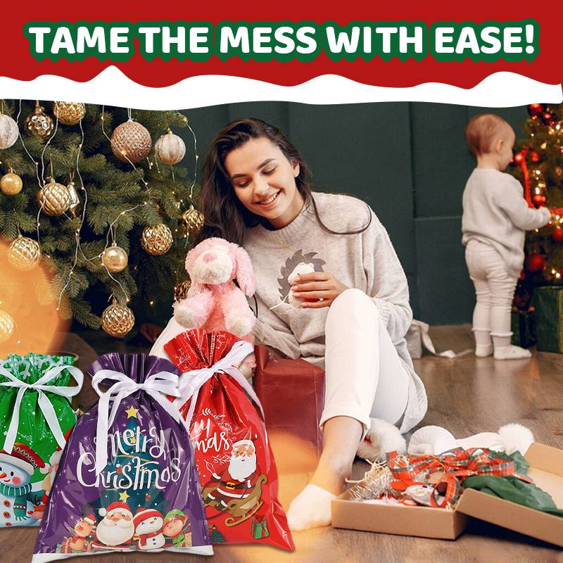 🎁🎅Reusable Christmas Gift Bag with Drawstring | Wrap Gifts in Seconds