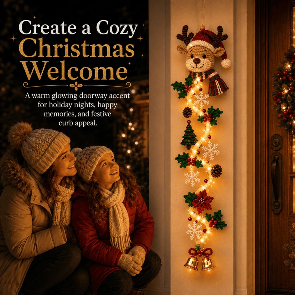 🔥 Limited-Time 50% OFF – 🎅 Glowing Christmas Door Hanger