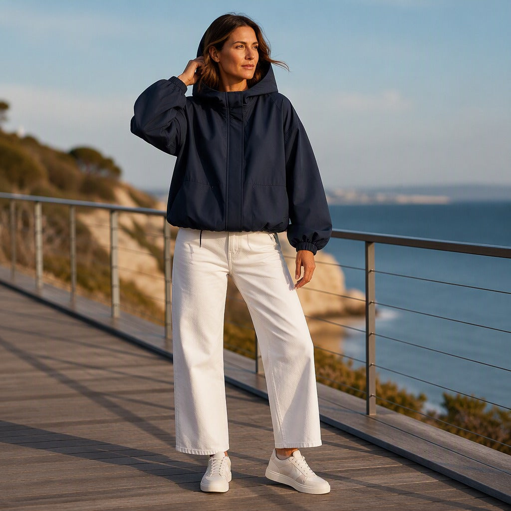 Women's Lightweight Short Windbreaker Jacket