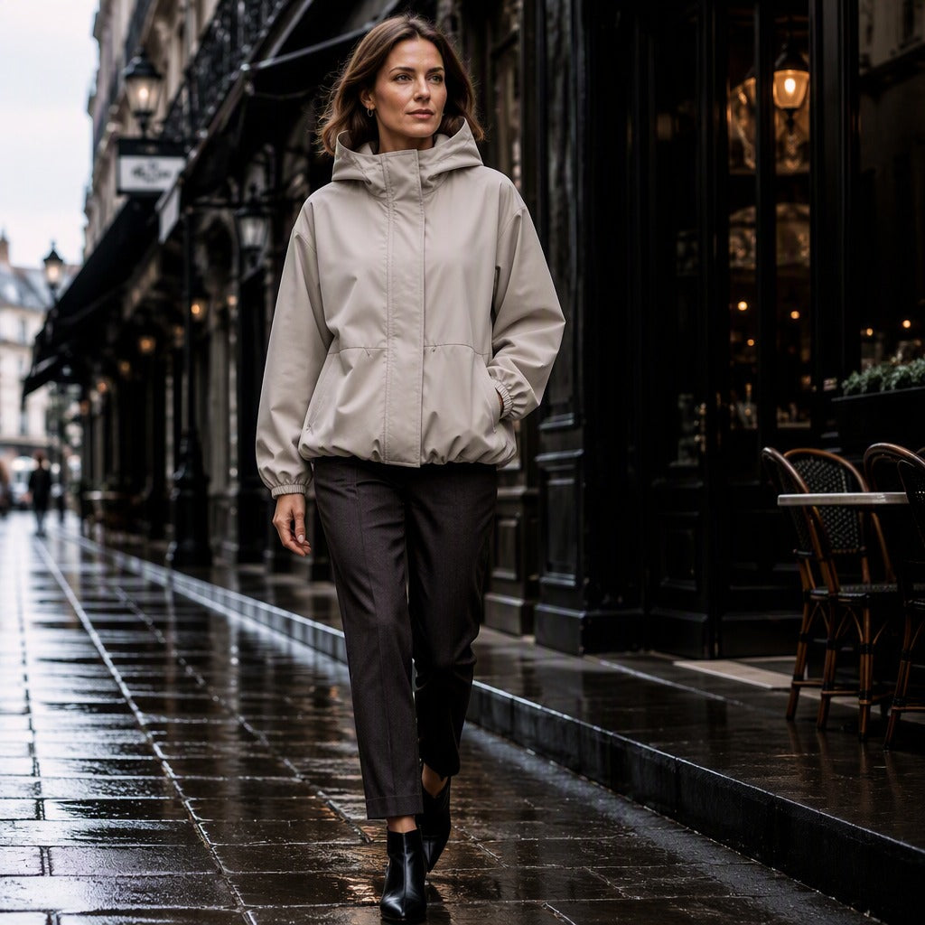 Women's Lightweight Short Windbreaker Jacket
