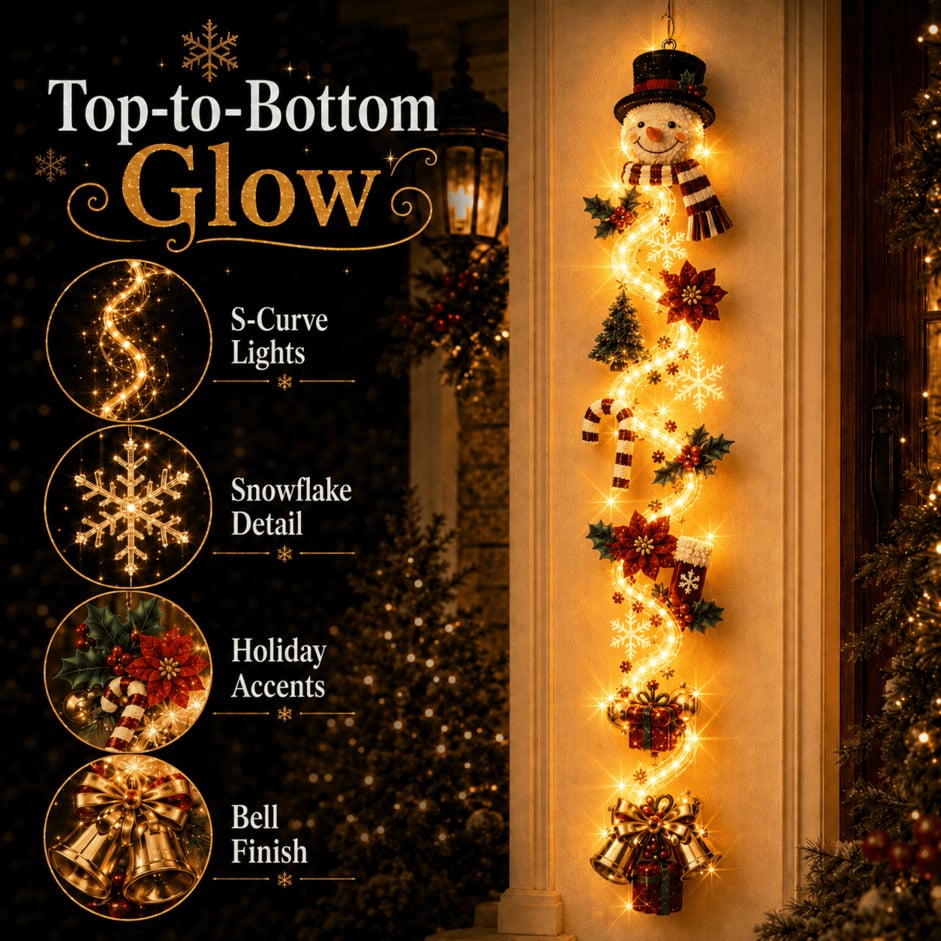 🔥 Limited-Time 50% OFF – 🎅 Glowing Christmas Door Hanger