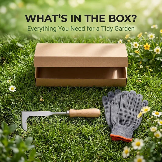 🌱Heavy-Duty Stainless Steel Crevice Weeder & Garden Glove Kit🧤