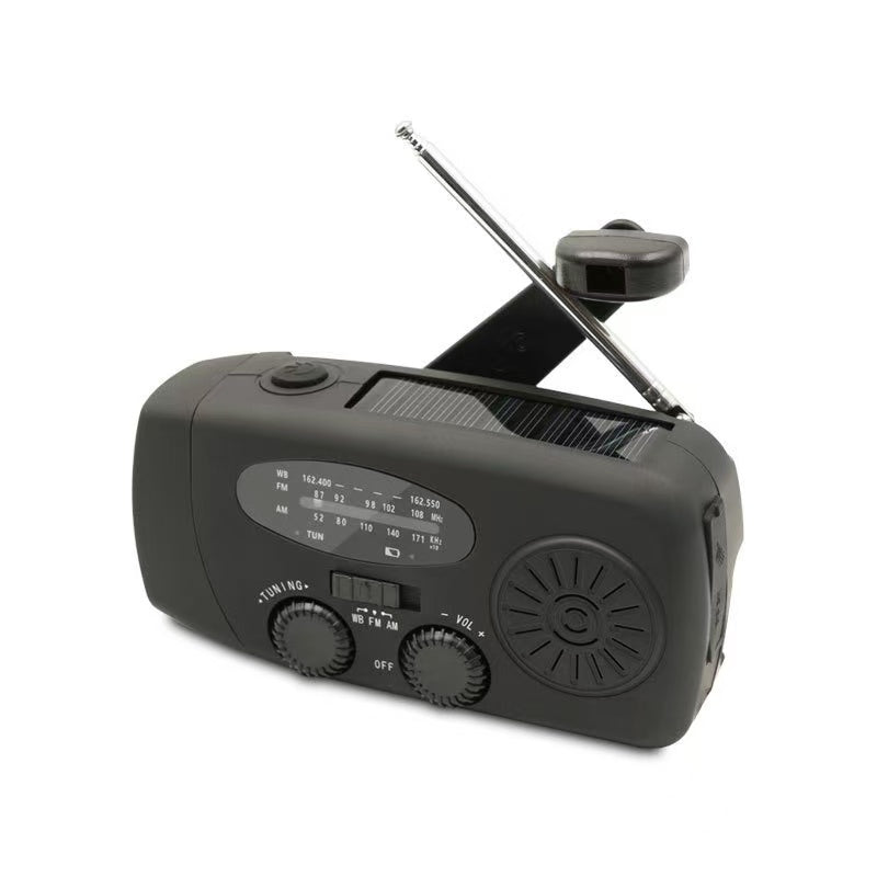 📻 Hand-Crank Solar Emergency Radio with Flashlight & Phone Charging