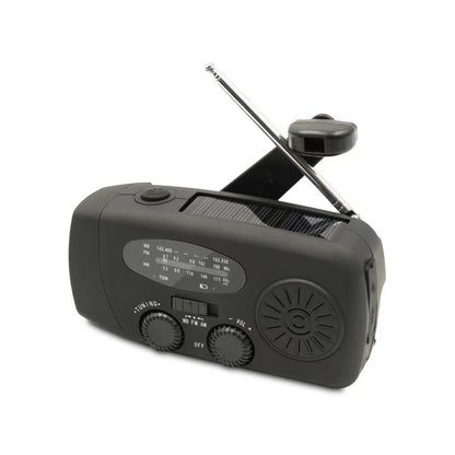 📻 Hand-Crank Solar Emergency Radio with Flashlight & Phone Charging